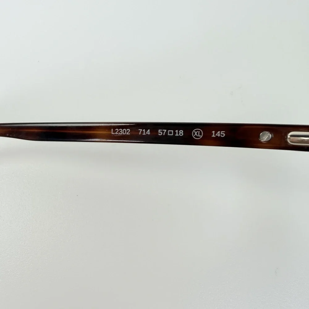 Lacoste L2302 714 Gold Aviator Eyeglass Frame 57-18-145 Tortoise Replacement